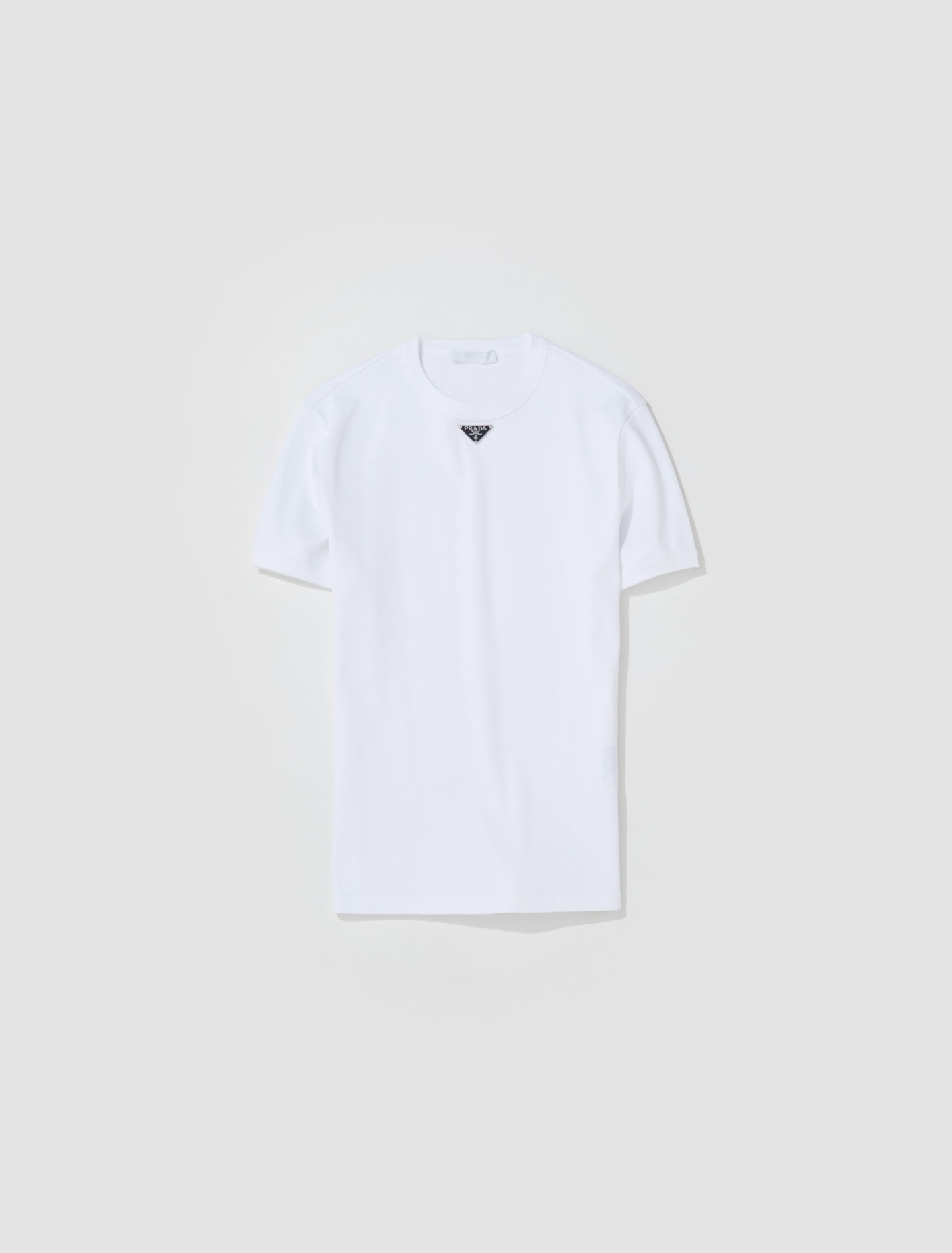 Prada Cotton T-Shirt in White | Voo Store Berlin | Worldwide Shipping
