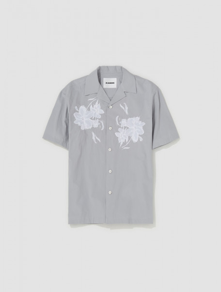 Jil Sander - Embroidered Shirt in Sky Grey - J61DL0004_J45134_056