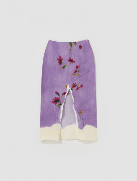 Prada - Paper Primrose Printed Skirt in Lavender - P180V_111E_F0230