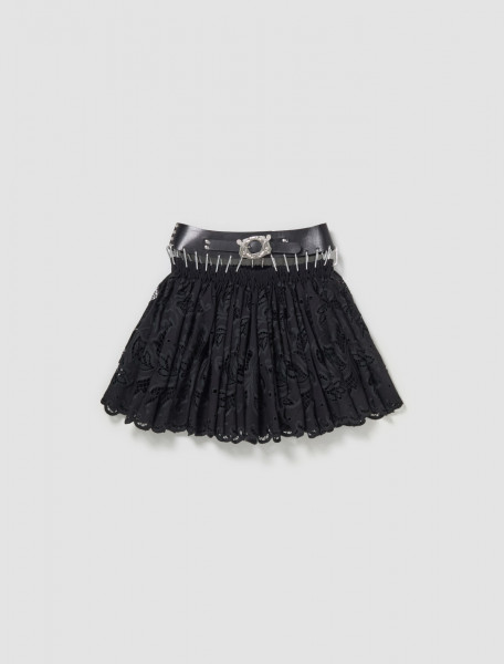 Chopova Lowena - Drew Mini Smocked Skirt in Black - 3160