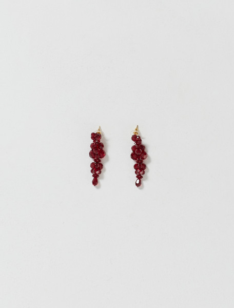 SIMONE ROCHA   SMALL CLUSTER DRIP EARRING IN BLOOD RED   ERG314 0903