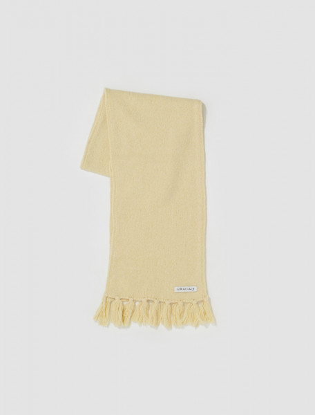 OUR LEGACY   KNIT SCARF IN CANARY YELLOW SILK WOOL   A4228KW