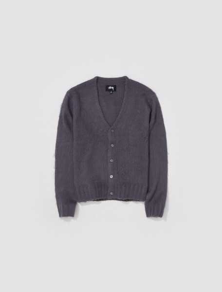 Stüssy - Brushed Cardigan in Charcoal - 117163