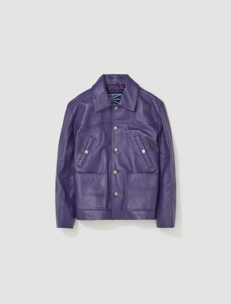 RASSVET - Cabaret Leather Jacket in Purple - PACC13C002