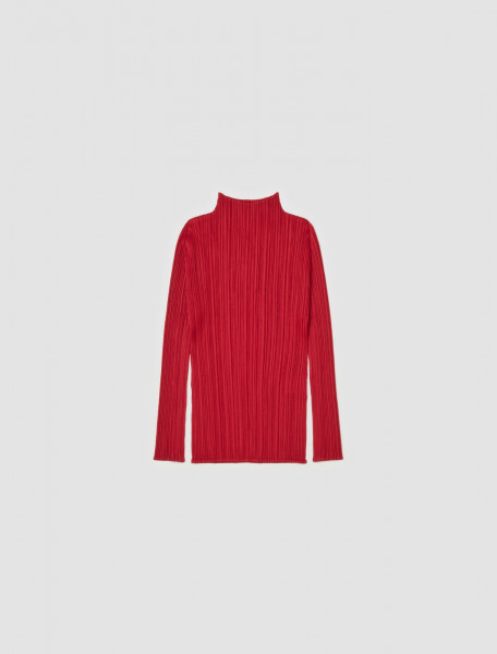 PLEATS PLEASE Issey Miyake - Pleated Shirt in Red - PP39JK804-24