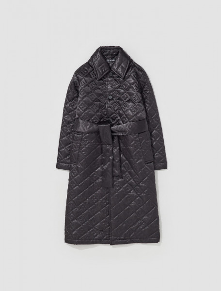 ACNE STUDIOS   QUILTED DRESSING GOWN COAT IN BLACK   C90102 900 FA UX OUTW000086