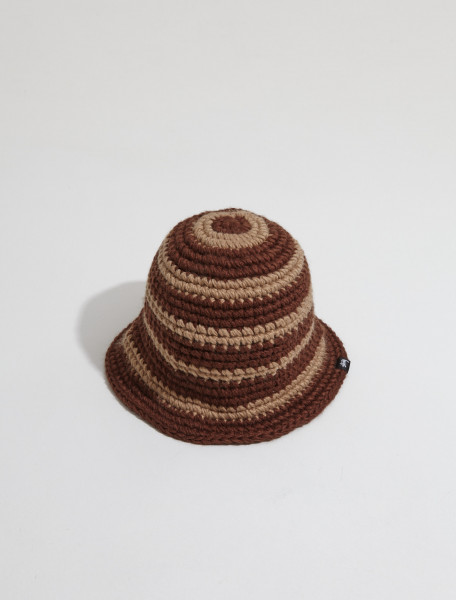 Stüssy - Swirl Knit Bucket Hat in Brown - 1321167