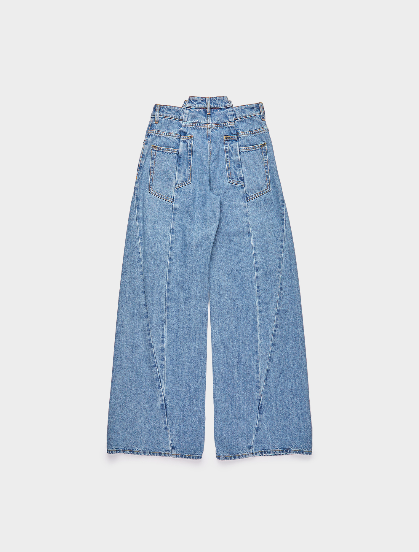 Maison Margiela Panel Jeans in Medium Blue Stone Wash | Voo Store ...
