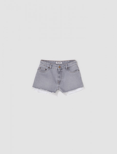 Miu Miu - Denim Shorts in Grey - GWP434_13LF_F0031