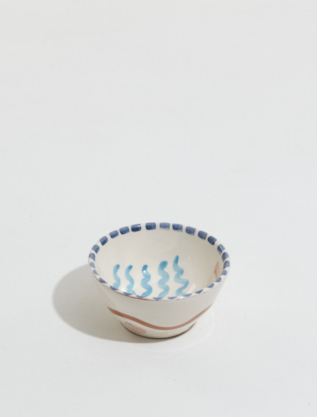LRNCE - Handpainted Bowl "Guergaa Blue Scribble Bowl" - 1002777