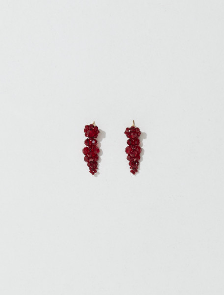 Simone Rocha - Mini Cluster Earrings in Blood Red - ERG350_0903_RED