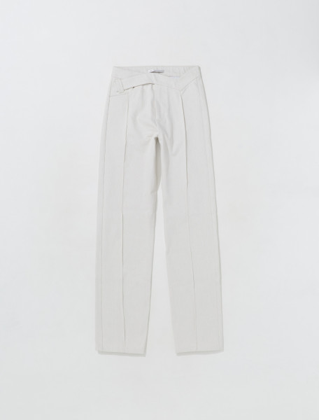 MAINLINE RUSFRCADE NYCOLA DENIM TROUSERS IN IVORY   PF22NYCOLA