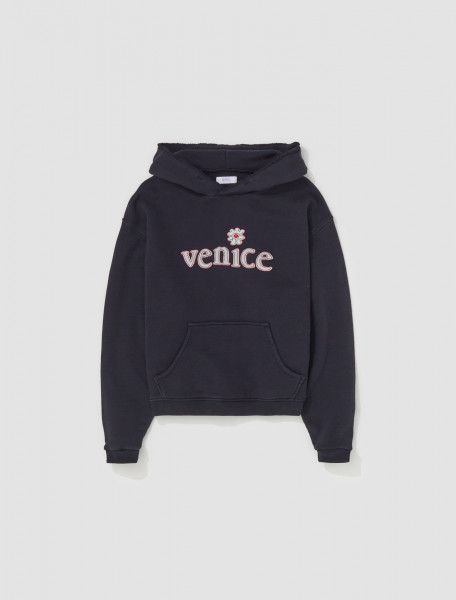 ERL - Venice Patch Hoodie in Black - ERL07T021