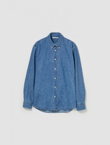 Sunflower - Denim Button Down Shirt in Mid Blue - 1189