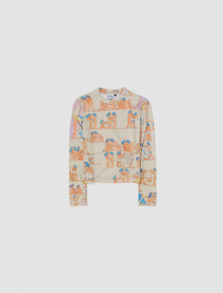 Carne Bollente - Hieroclits Long Sleeved Top in All Over Print - AW23LT0201