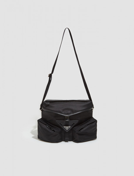 Prada - Re-Nylon and Leather Shoulder Bag in Black - 2VD062_2DW3_F0002