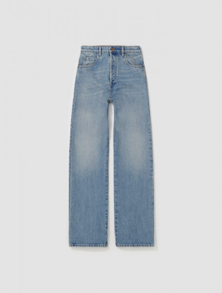 Miu Miu - Straight-Cut Jeans in Turquoise - GWP499_1373_F0076