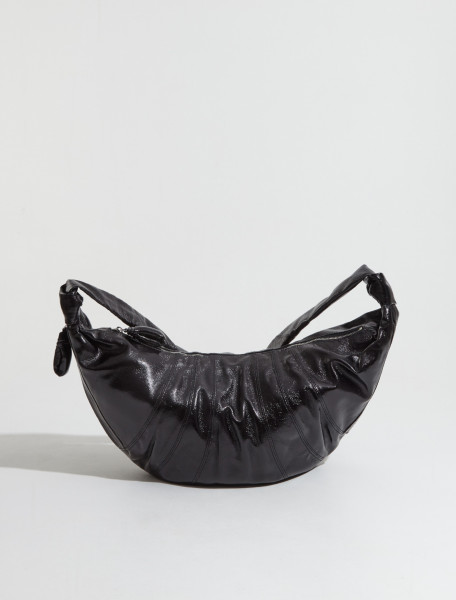 Lemaire - Large Linen Croissant Bag in Black - BG0000 LF1073