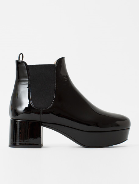 Patent Leather Boot in Black
