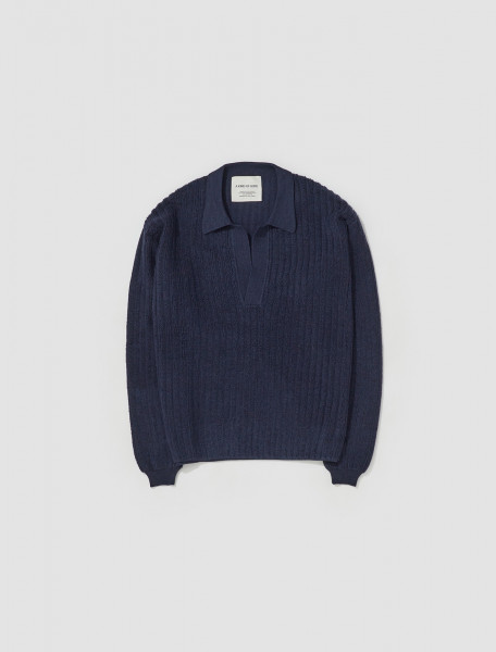 A KIND OF GUISE   NIKISKI KNIT POLO IN SHADY NAVY   523 556_771