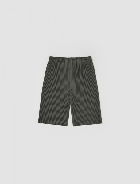 HOMME PLISSÉ Issey Miyake - Pleated Shorts in Deep Khaki - HP36JF129-67