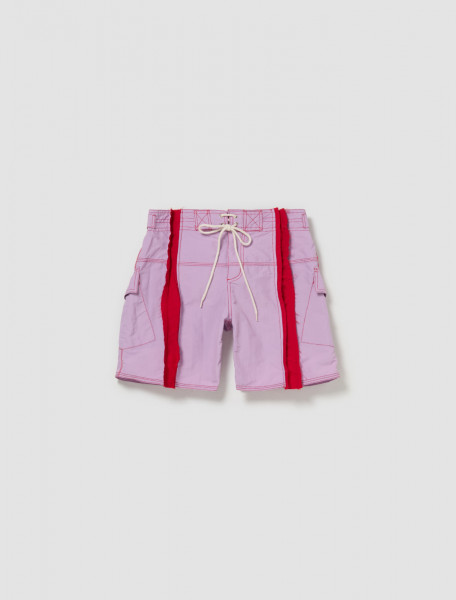 Edward Cuming - Swim Shorts in Lilac & Red - SS24-PC01