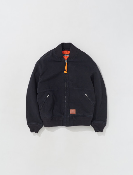 ACNE STUDIOS   PATCH BOMBER JACKET IN BLACK   C90100 900 FA UX OUTW000090