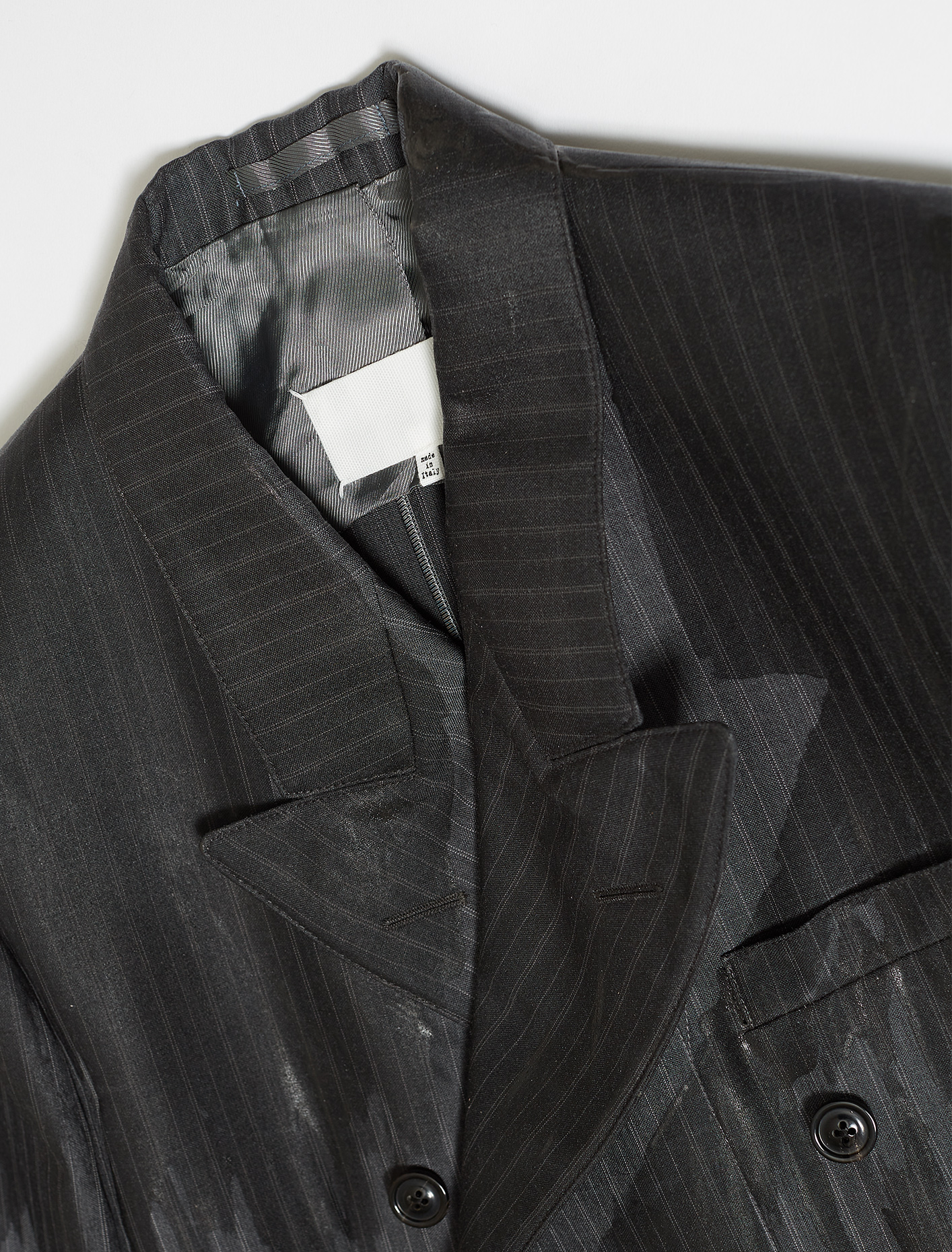 Maison Margiela Jacket in Dark Grey & Light Stripe | Voo Store Berlin ...