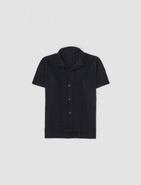 HOMME PLISSÉ Issey Miyake - Pleated Shirt in Black - HP38JJ103-15