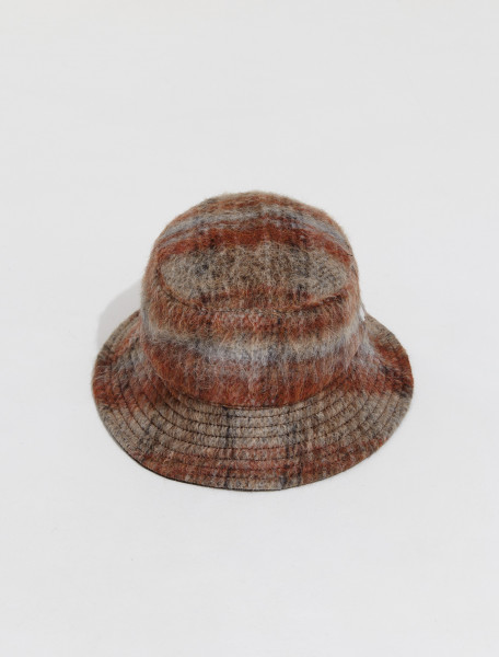 OUR LEGACY   BUCKET HAT IN AMENT CHECK MOHAIR   A4228BBC