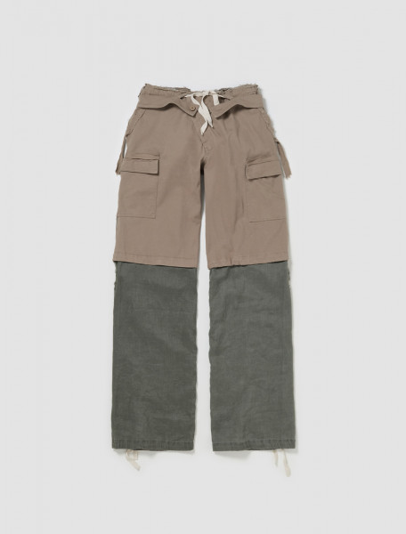 Ottolinger - Baggy Cargo Pants in Olive Grey - 0904101-OLIGR-XS