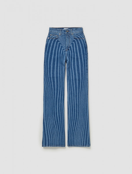 Jean Paul Gaultier - Laser Print Denim Pants in Vintage Blue - 24 25-F-JE132I-D013-57