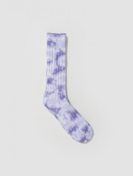 Stüssy - Dyed Ribbed Crew Socks in Lavendar - 138741