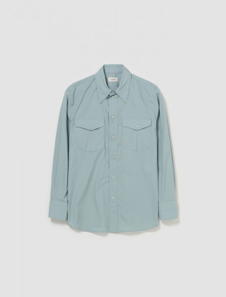 Lemaire - Western Shirt With Snaps in Light Blue - SH1100-LF588