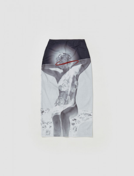 Elliss - Night Owl Jersey Ankle Skirt in Multi Print - 4215102