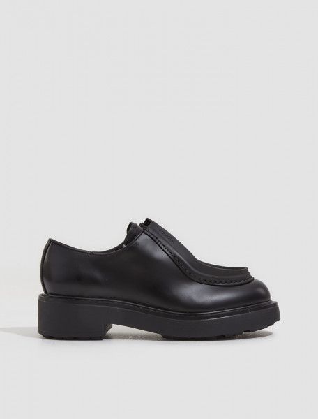 Prada - Brushed Leather Lace-Up Shoes in Black - 1E280N_055_F0002