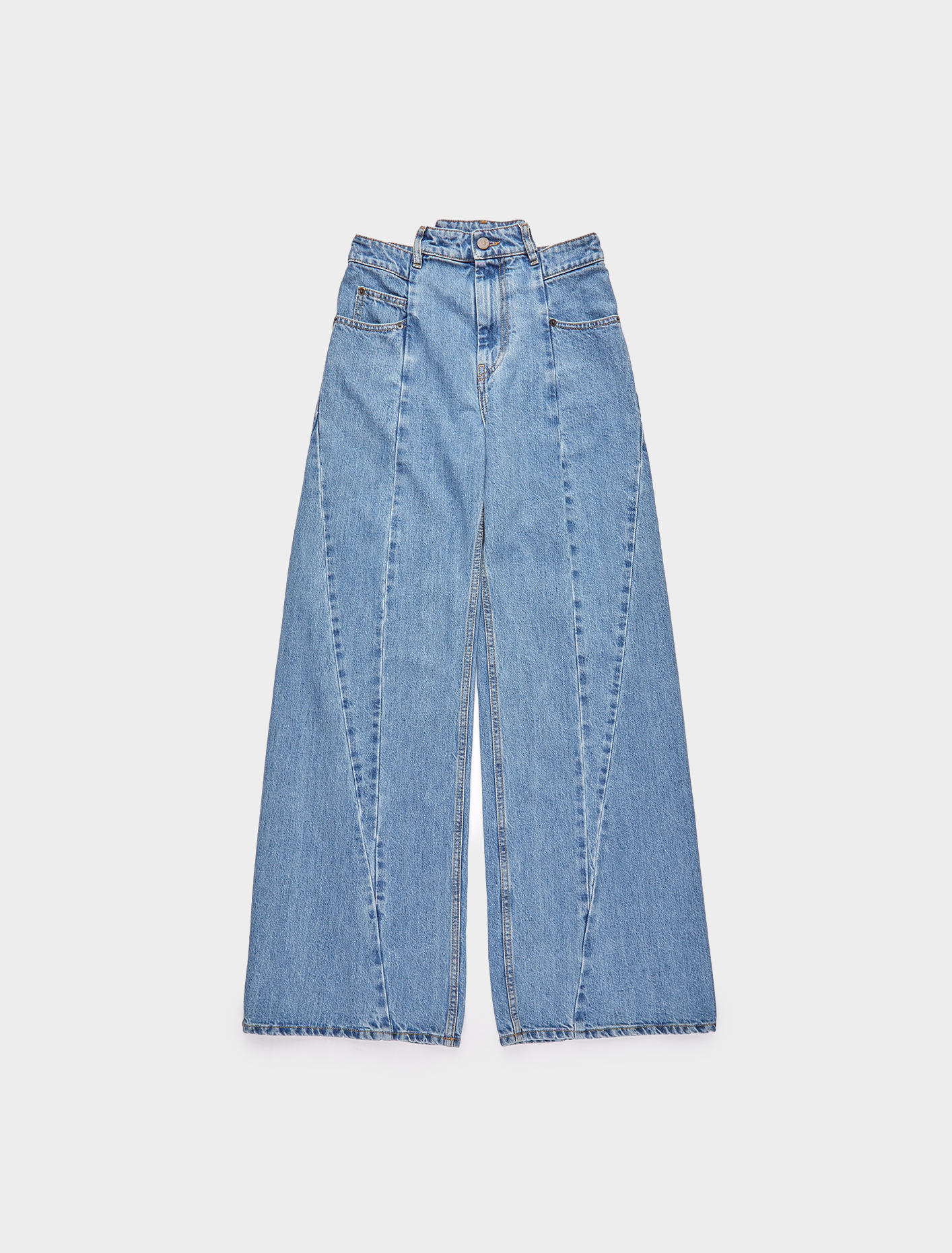 Maison Margiela Panel Jeans in Medium Blue Stone Wash | Voo Store 