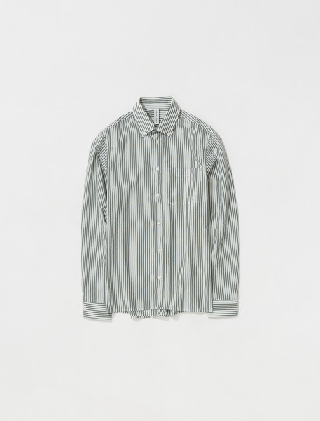 ANOTHER ASPECT   SHIRT 1.0 IN EVERGREEN STRIPE   100500_150