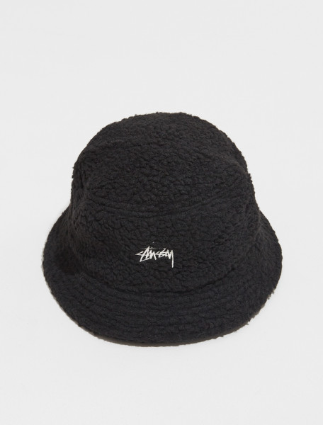1321070 0001 STÜSSY SHERPA BUCKET HAT IN BLACK