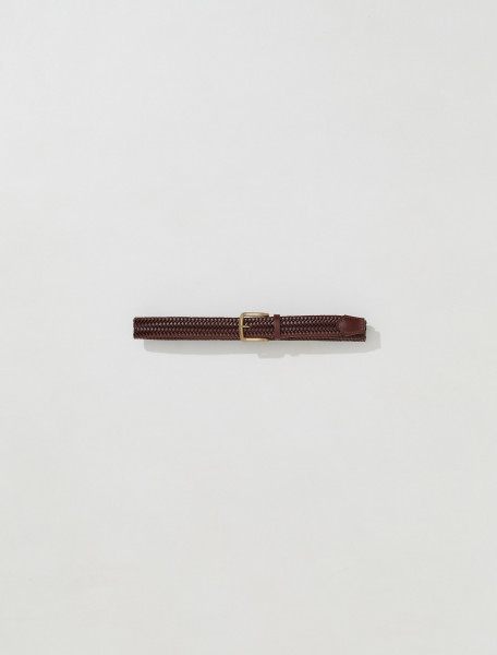 Noah - Braided Leather Belt in Brown - A173SS23BRW