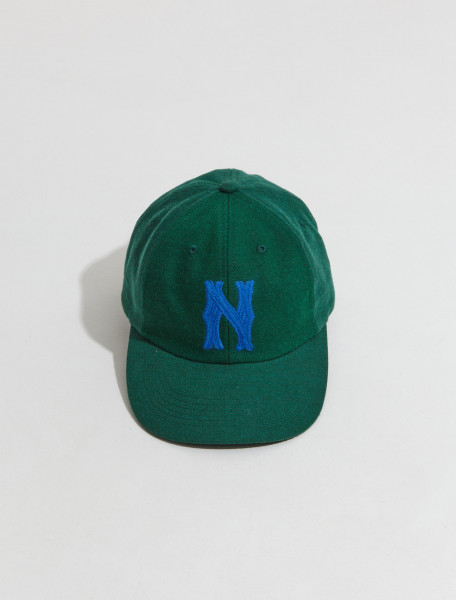 Noah - Chainstitch N 6-Panel Cap in Dark Green - H078SS23DGN