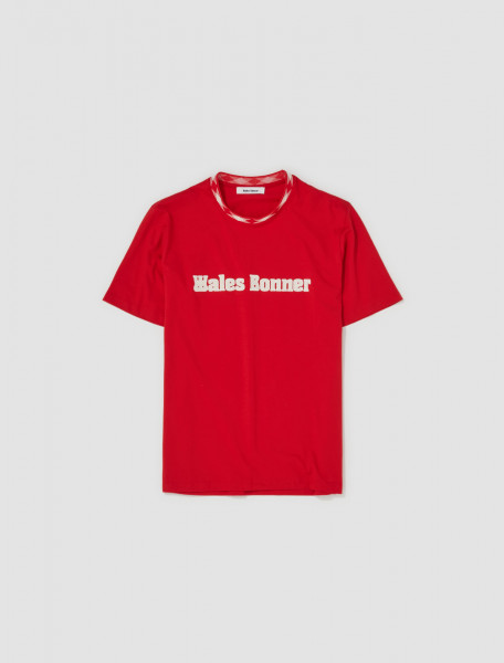 Wales Bonner - Original T-Shirt in Red - MA23JE16-JE01-349