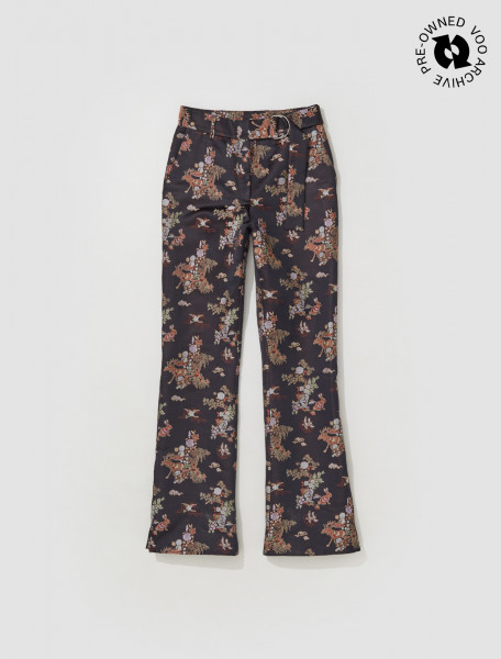 Acne Studios - Flared Trousers in Black Satin - VOOARCHIVERAHA02