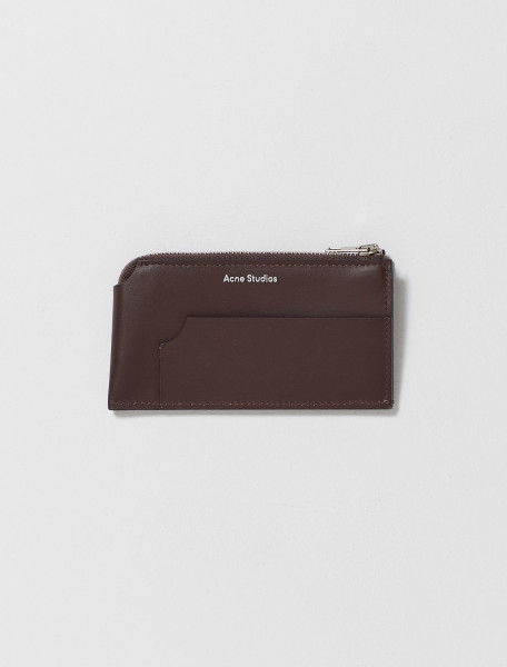 Acne Studios - Zippered Card Holder in Dark Brown - CG0166-ADM-FN-UX-SLGS000188
