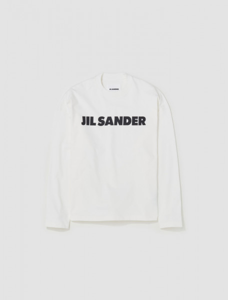 Jil Sander - Long Sleeved T-Shirt in Porcelain - J22GC0136