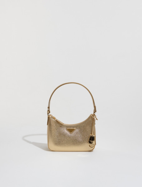 Prada - Saffiano Leather Mini Bag in Platinum - 1BC204_ NZV_F0522