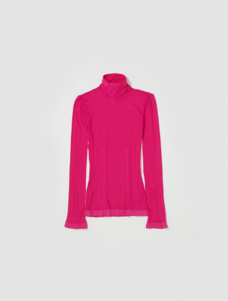 Acne Studios - High Neck Seamless Top in Pink - AL0326-ACT-FN-WN-TSHI000518
