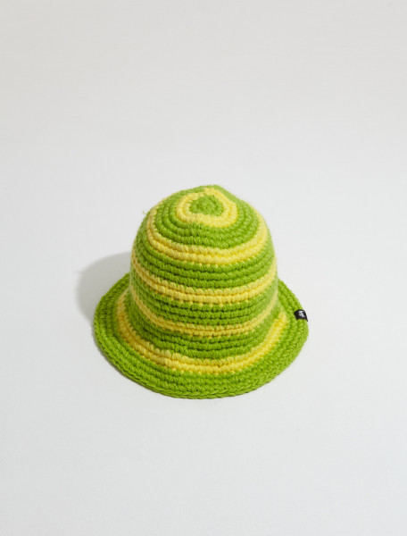 Stüssy - Swirl Knit Bucket Hat in Lime - 1321167