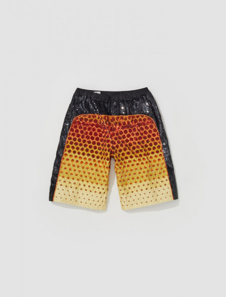 Dries Van Noten - Plade Embroidered Bermuda Shorts in Orange - 231-020936-6336-353