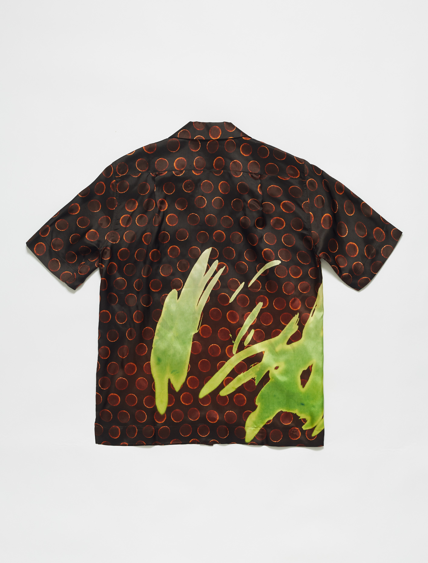 Dries Van Noten Carltone Len Lye Print Shirt in Brown & Lime | Voo